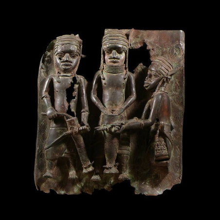 Plaque de palais en bronze - Nigeria - BIni Edo - Bronze cire perdue