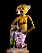Sculpture Shetani Mere et fils - George Lilanga - Makonde