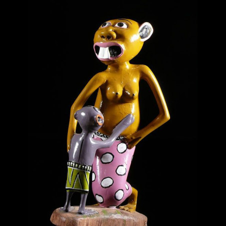 Sculpture Shetani Mere et fils - George Lilanga - Makonde
