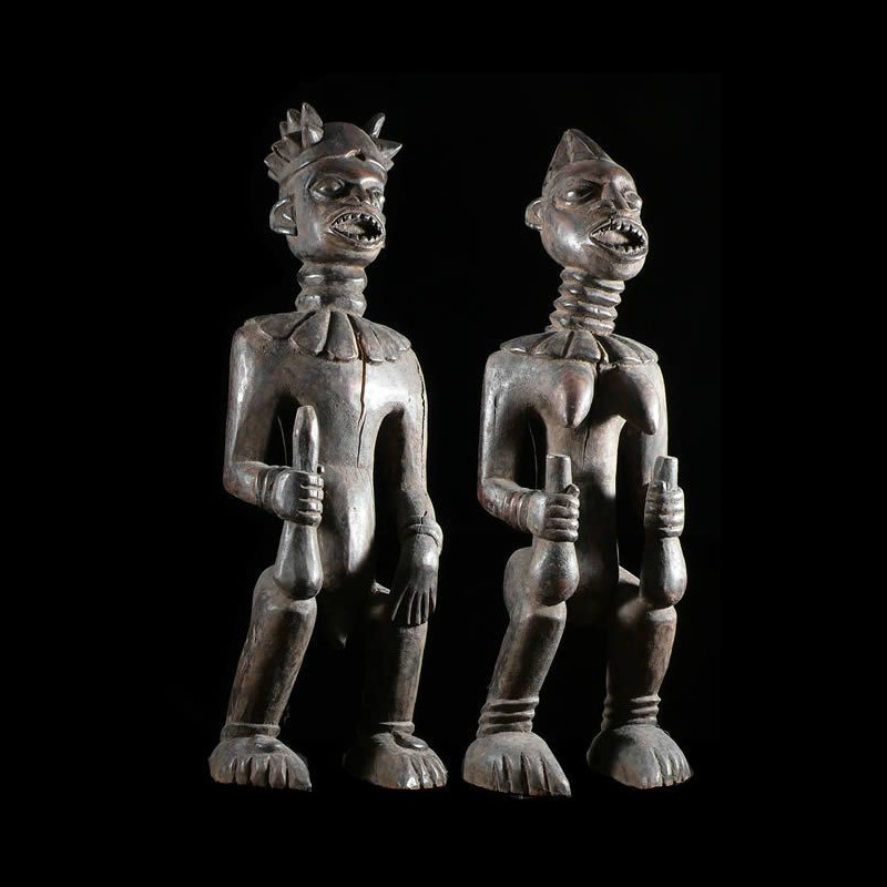 Statues ancetres royaux - Bamileke / Bangwa - Cameroun