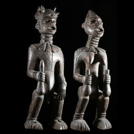 Statues ancetres royaux - Bamileke / Bangwa - Cameroun