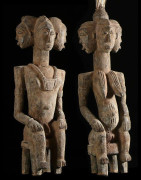 Couple de statues gardiens de case royale - Senoufo