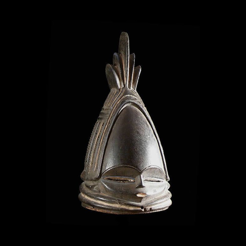 Masque casque Sowei Sande - Mende Vai - Sierra Leone