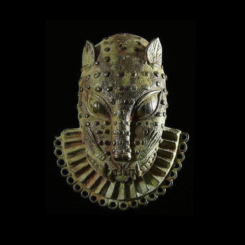 Masque de ceinture en bronze - Bini - Benin Nigeria