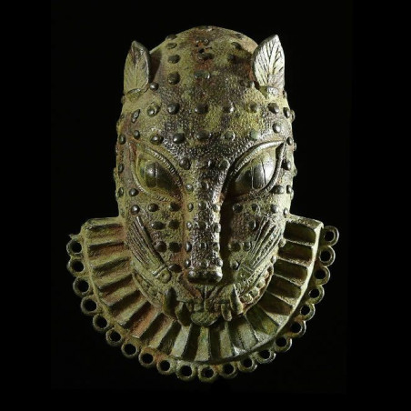 Masque de ceinture en bronze - Bini - Benin Nigeria