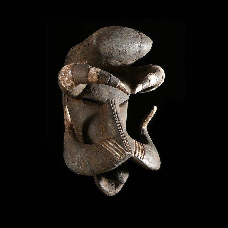 Masque Guerrier Phacochere - Bete - Côte d'Ivoire