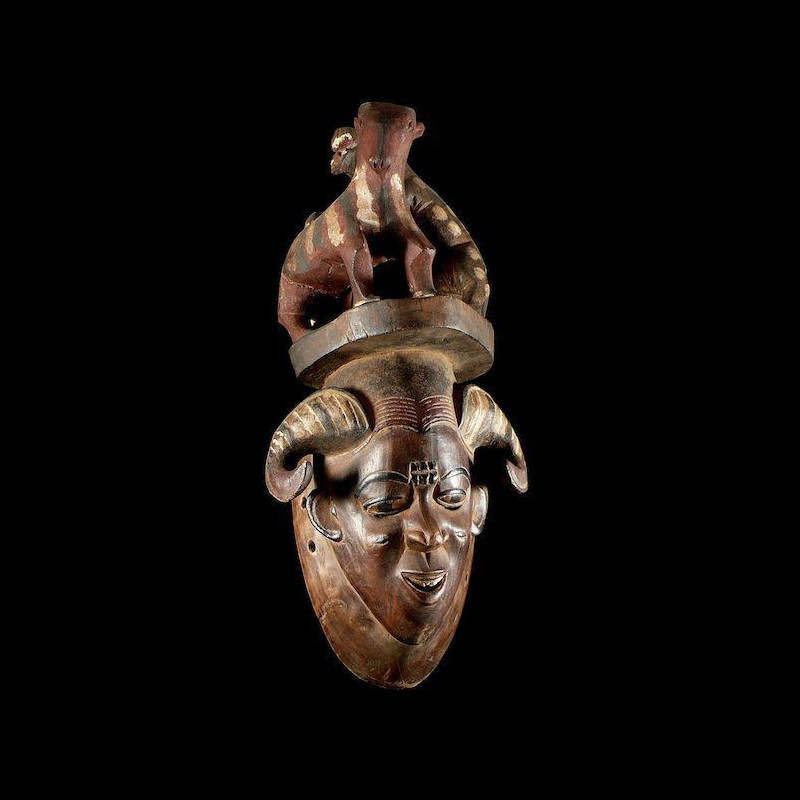 Masque Polychrome Seli - Gouro - Côte d'Ivoire