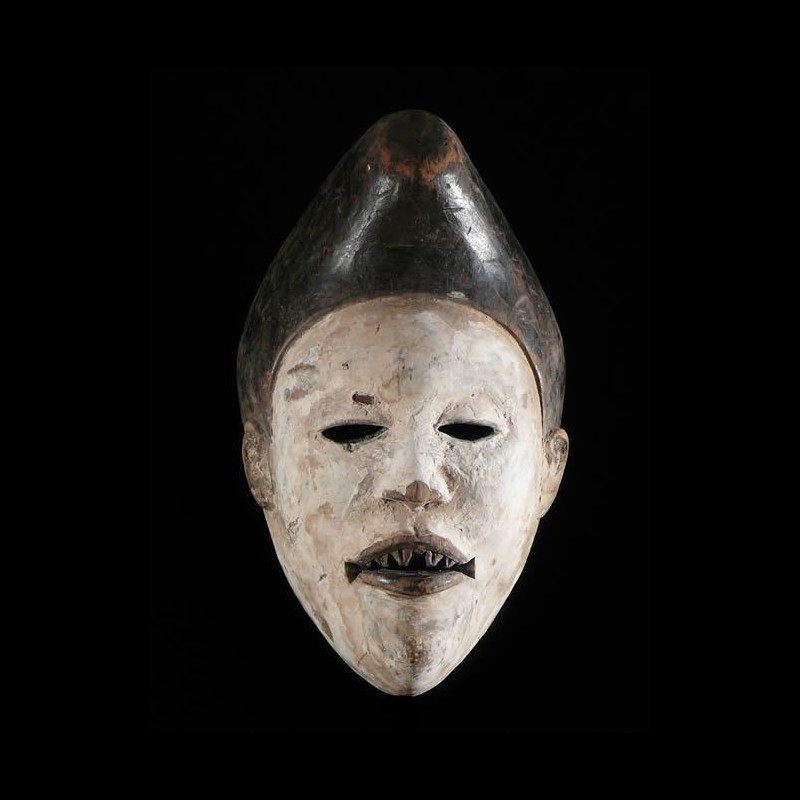 Masque portrait Blanc - Kongo Yombe - RDC Zaire