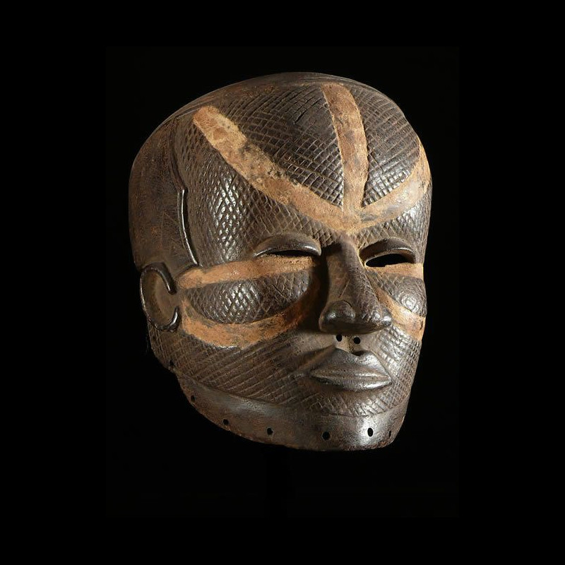 Masque casque Initiatique - Kuba / Bakuba - RDC Zaire