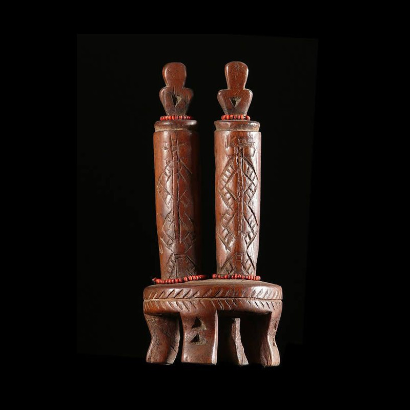Poupee jumeaux rituelle - Tabwa - RDC Zaire- Poupees africaines