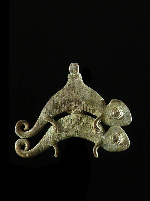 Pendentif amulette cameleon - Lobi - Burkina Faso