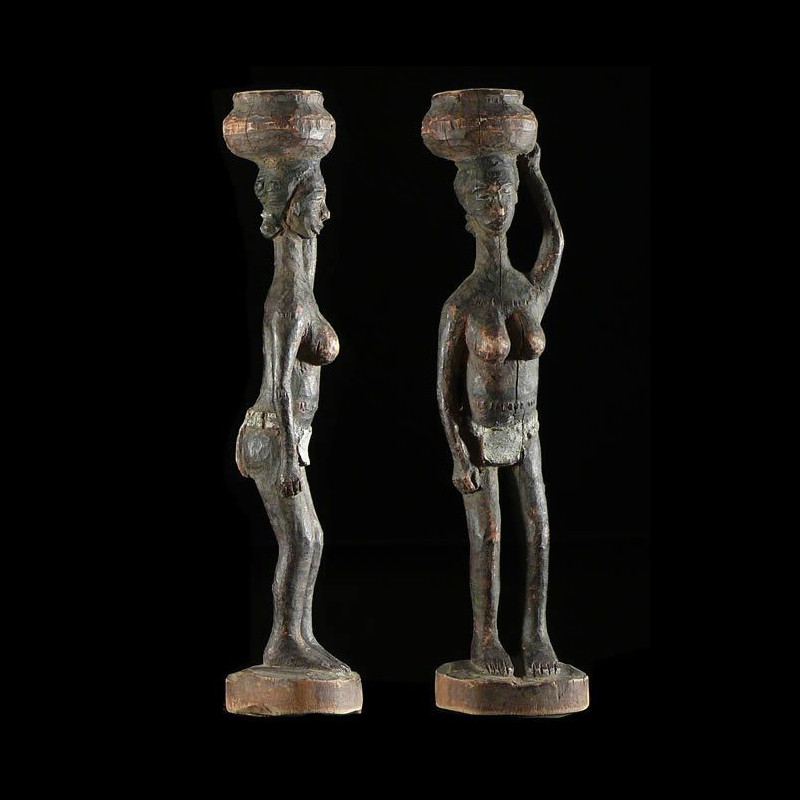 Statuette polychrome ancienne - Baoule / Tagwana - Côte d'Ivoire