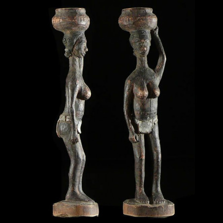 Statuette polychrome ancienne - Baoule / Tagwana - Côte d'Ivoire