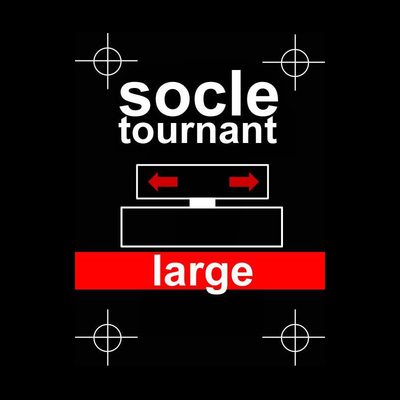 Socle tournant en bois noir - Large