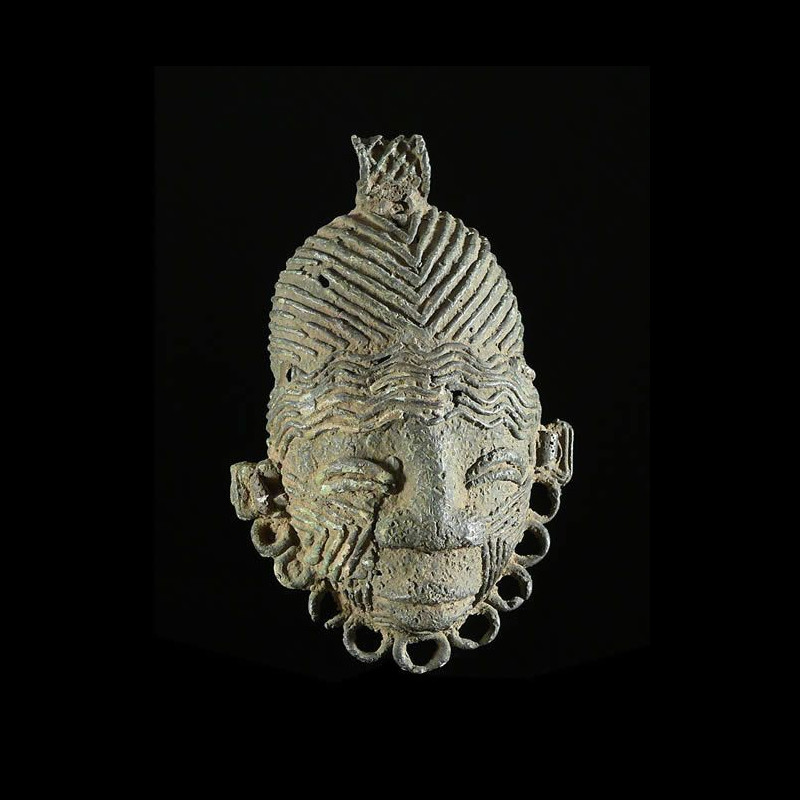 Masque Bronze ancien - Igbo Isaiah / Igbo Ukwu - Nigeria