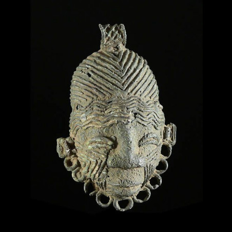 Masque Bronze ancien - Igbo Isaiah / Igbo Ukwu - Nigeria