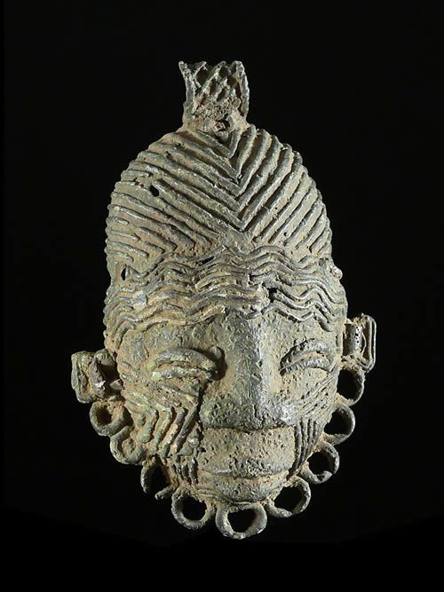 Masque Bronze ancien - Igbo Isaiah / Igbo Ukwu - Nigeria