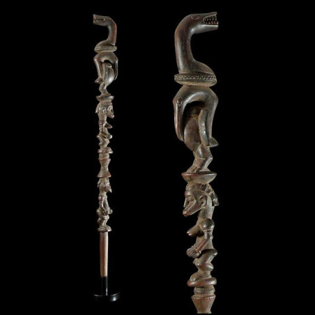 Canne ancienne - Senoufo - Côte d'Ivoire - Objets de regalia
