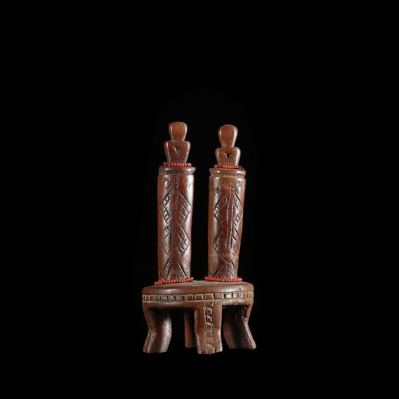 Poupee jumeaux rituelle - Tabwa - RDC Zaire- Poupees africaines