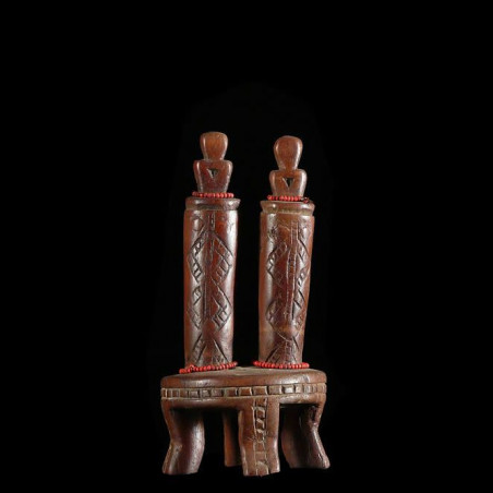 Poupee jumeaux rituelle - Tabwa - RDC Zaire- Poupees africaines