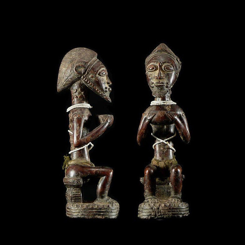 Statuette ancienne de dignitaire - Baoule - Côte d'Ivoire
