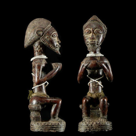 Statuette ancienne de dignitaire - Baoule - Côte d'Ivoire