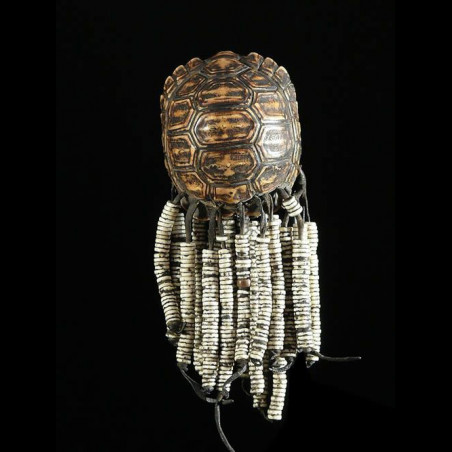 Hochet Pendentif - Amulette Tortue - Kung San - Bostwana