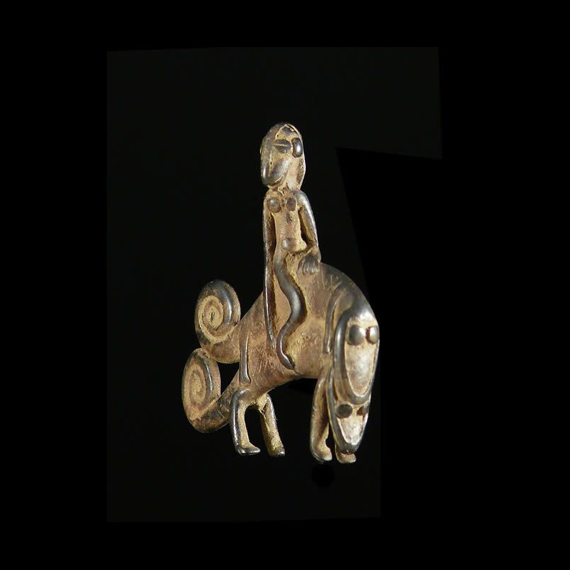 Pendentif amulette cameleon - Lobi - Burkina Faso