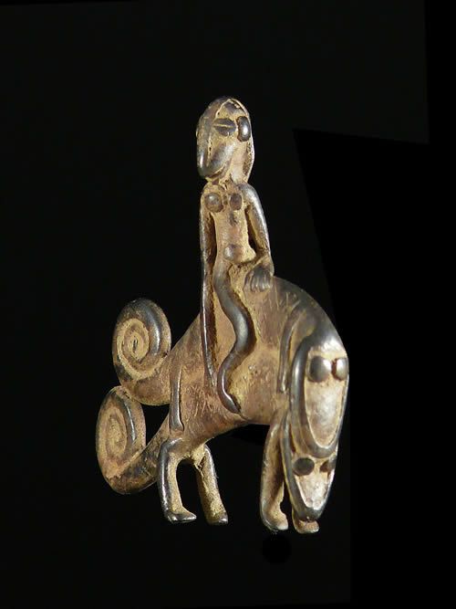 Pendentif amulette cameleon - Lobi - Burkina Faso