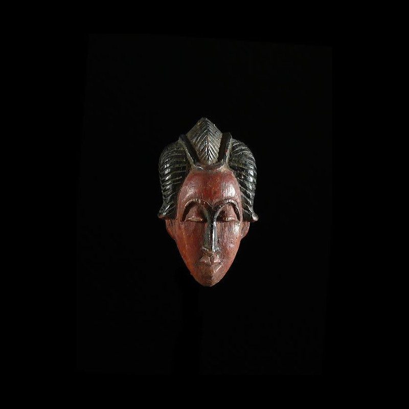 Masque amulette polychrome - Baoule - Côte d'Ivoire