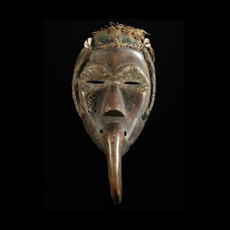 Masque a bec fetiche - Dan / Mahou - Liberia - Masques africains