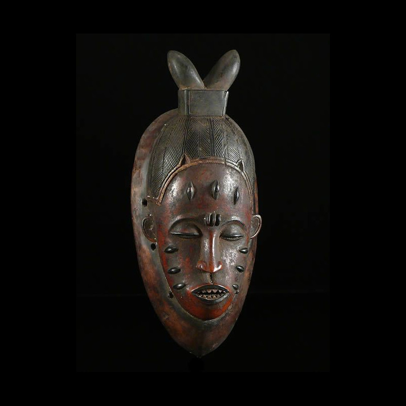 Masque Polychrome Gou - Gouro - Côte d'Ivoire
