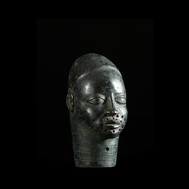 Tete commemorative Oba Bronze Ife - Bini Edo - Nigeria