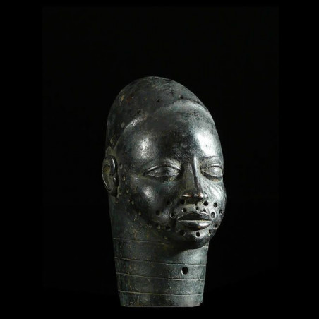 Tete commemorative Oba Bronze Ife - Bini Edo - Nigeria