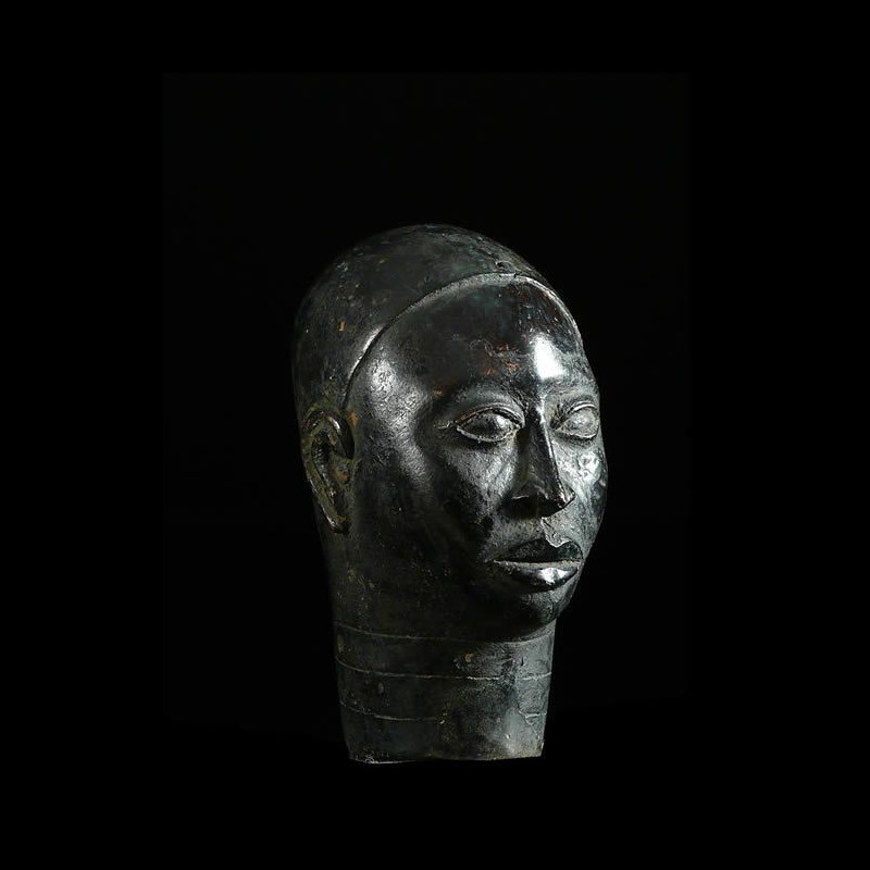 Tete commemorative Oba Bronze Ife - Bini Edo - Nigeria