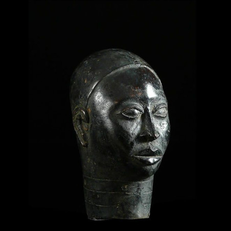Tete commemorative Oba Bronze Ife - Bini Edo - Nigeria
