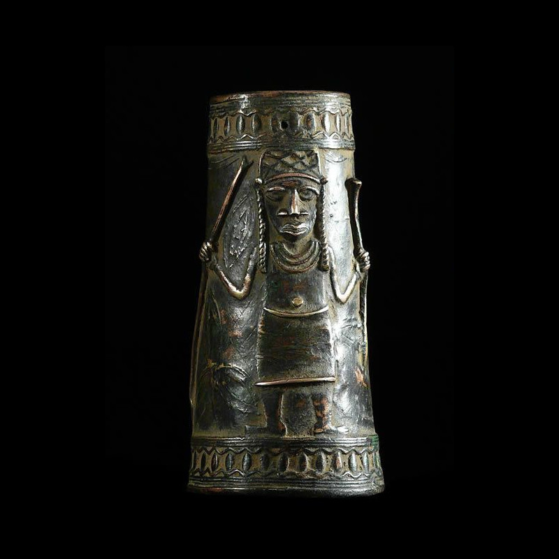 Jambiere ou Chevillere en bronze - Bini Edo - Nigeria