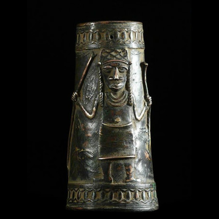 Jambiere ou Chevillere en bronze - Bini Edo - Nigeria