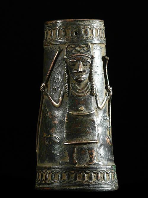 Jambiere ou Chevillere en bronze - Bini Edo - Nigeria