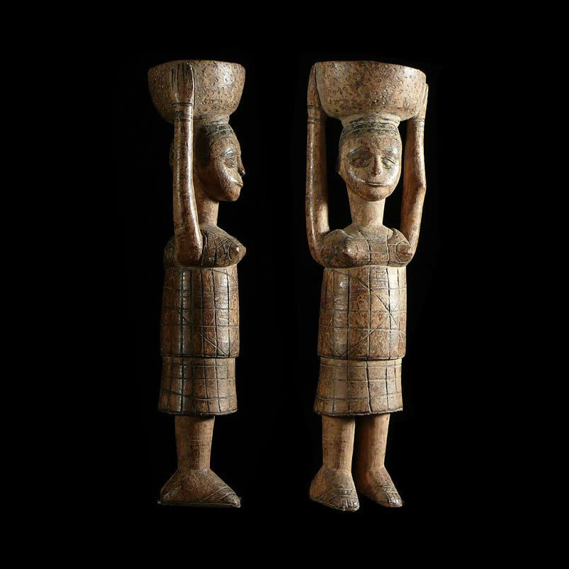Statuette porteuse de coupe - Sissala - Ghana / Burkina Faso