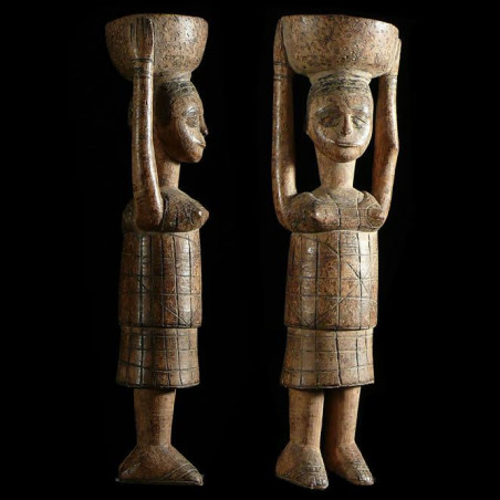 Statuette porteuse de coupe - Sissala - Ghana / Burkina Faso