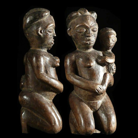 Statuette feminine maternite - Pende - RDC Zaire