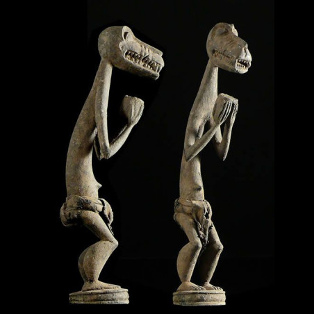 Statuette genie singe Gbekre - Baoule - Côte d'Ivoire