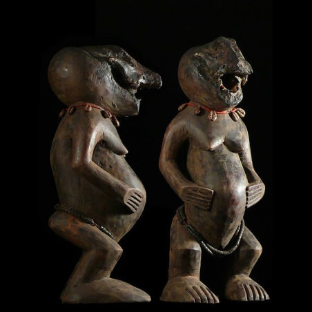 Statuette Fetiche Singe Mbra - Baoule - Côte d'Ivoire