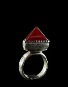 Bague en argent et agathe - Touareg - Niger