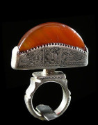 Bague en argent et agathe - Touareg - Niger