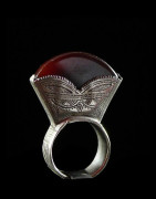Bague en argent et agathe - Touareg - Niger