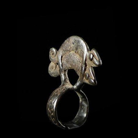 Bague amulette cameleon - Lobi - Burkina Faso