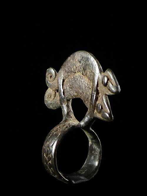 Bague amulette cameleon - Lobi - Burkina Faso