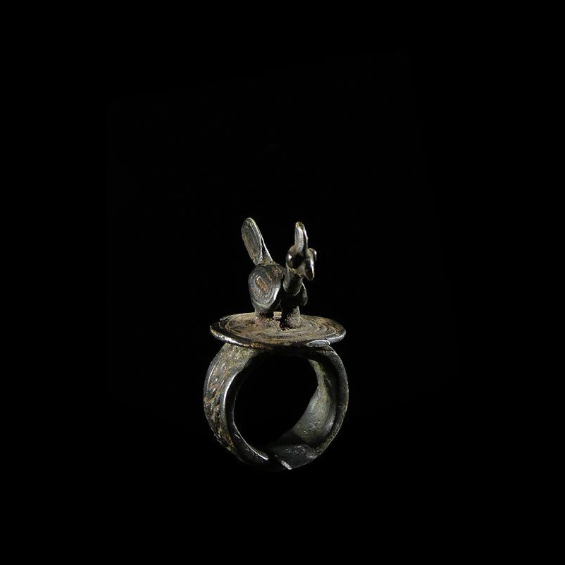Bague amulette Coq - Lobi - Burkina Faso